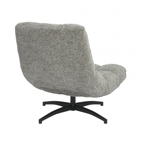 Chillax Tactile Textured Fabric Lounge Chair In Light Grey