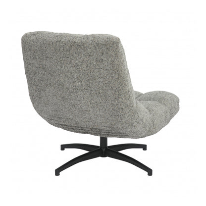 Chillax Tactile Textured Fabric Lounge Chair In Light Grey