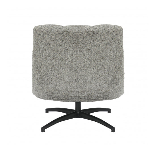 Chillax Tactile Textured Fabric Lounge Chair In Light Grey