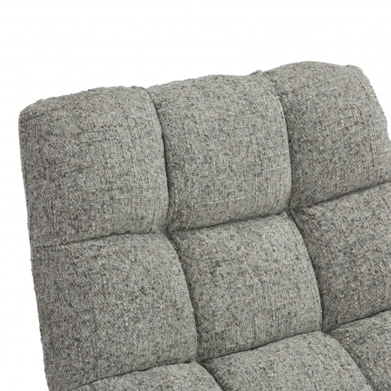 Chillax Tactile Textured Fabric Lounge Chair In Light Grey