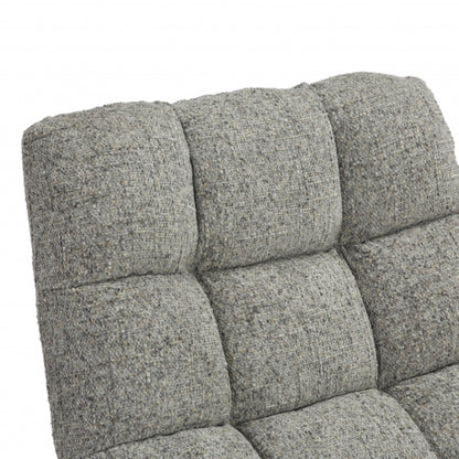 Chillax Tactile Textured Fabric Lounge Chair In Light Grey