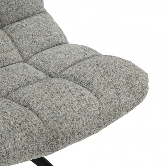 Chillax Tactile Textured Fabric Lounge Chair In Light Grey