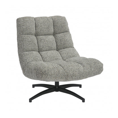 Chillax Tactile Textured Fabric Lounge Chair In Light Grey