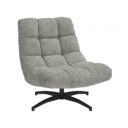 Chillax Tactile Textured Fabric Lounge Chair In Light Grey