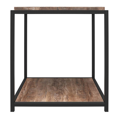 Quincy Wooden End Table In Weathered Oak