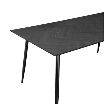 Monza Rectangular 120cm Wooden Dining Table In Fishbone Grey Oak