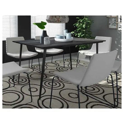 Monza Rectangular 120cm Wooden Dining Table In Black