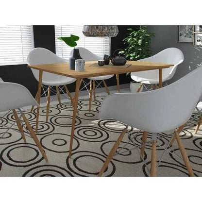 Monza Rectangular 120cm Wooden Dining Table In Oak