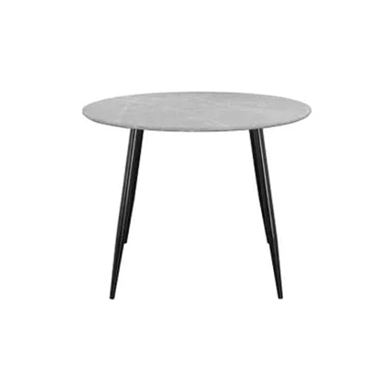 Monza Round Wooden Dining Table In Stone Effect
