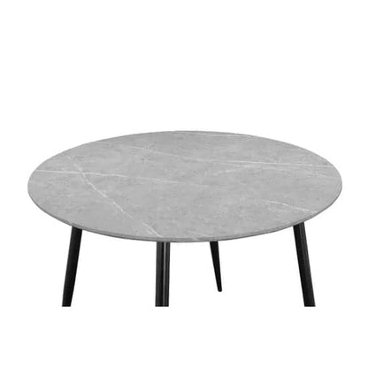 Monza Round Wooden Dining Table In Stone Effect