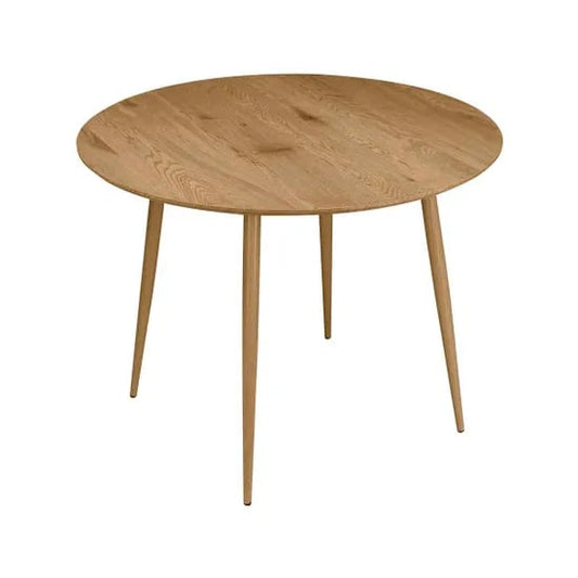 Monza Round Wooden Dining Table In Oak