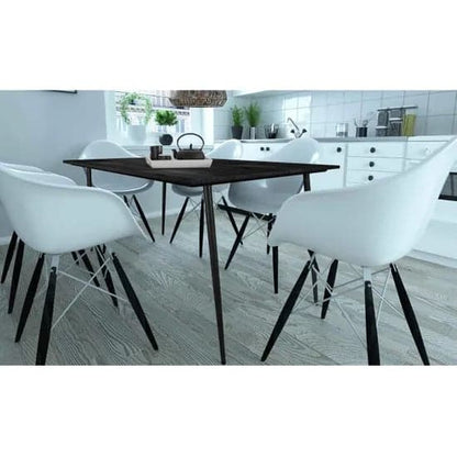 Monza Rectangular 160cm Wooden Dining Table In Black