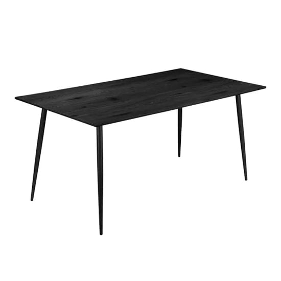 Monza Rectangular 160cm Wooden Dining Table In Black