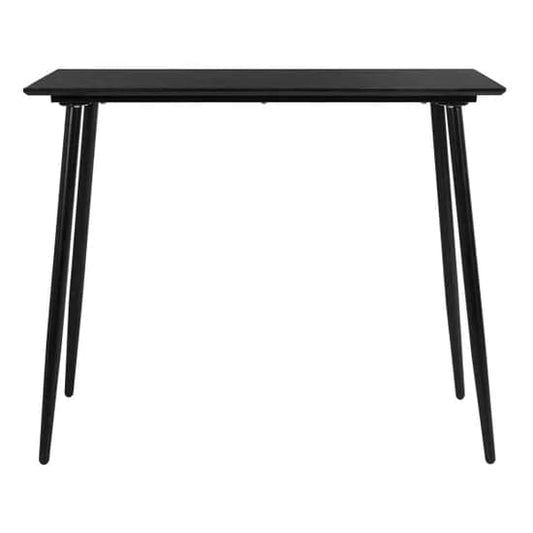 Monza Rectangular Wooden Bar Table In Black