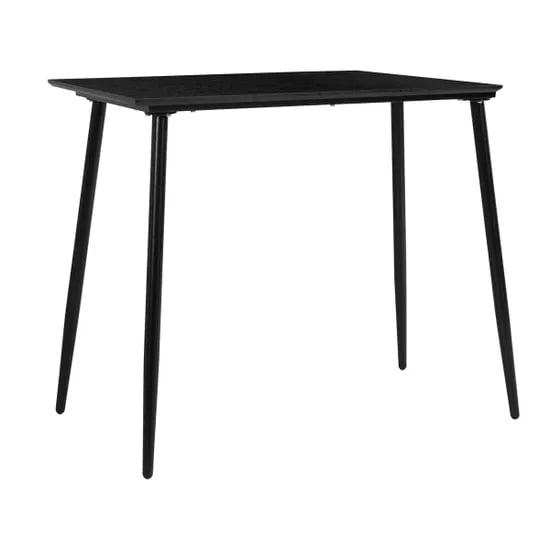Monza Rectangular Wooden Bar Table In Black
