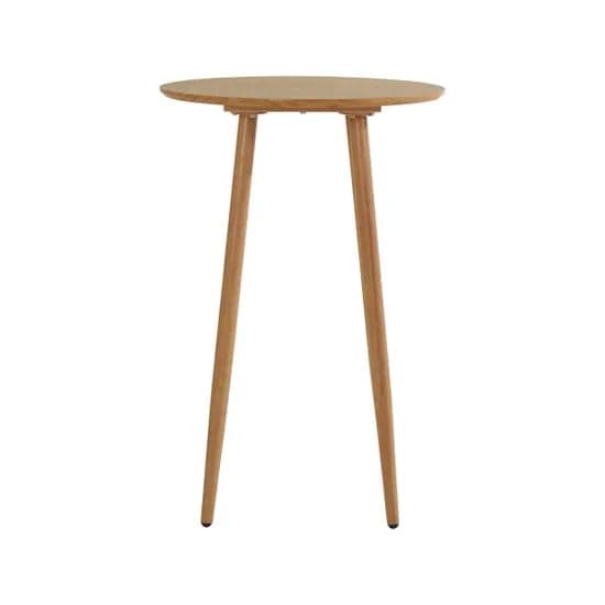 Monza Round Wooden Bar Table In Oak