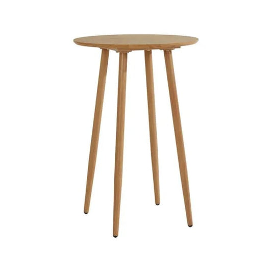 Monza Round Wooden Bar Table In Oak