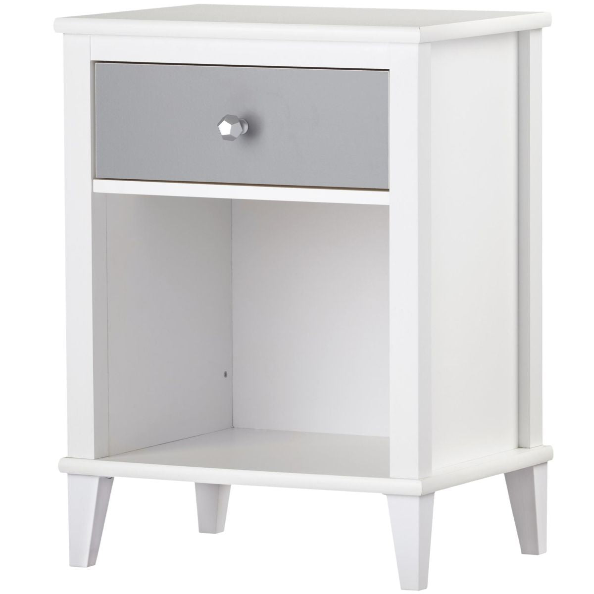 Monarch Hill Poppy Wooden Bedside Cabinet With 1 Drawer In Grey