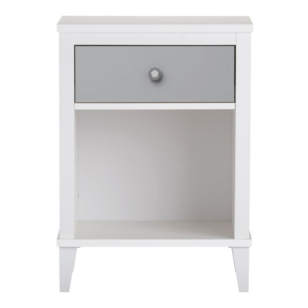 Monarch Hill Poppy Wooden Bedside Cabinet With 1 Drawer In Grey