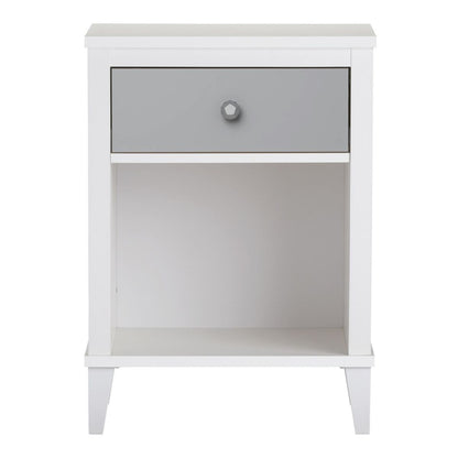 Monarch Hill Poppy Wooden Bedside Cabinet With 1 Drawer In Grey
