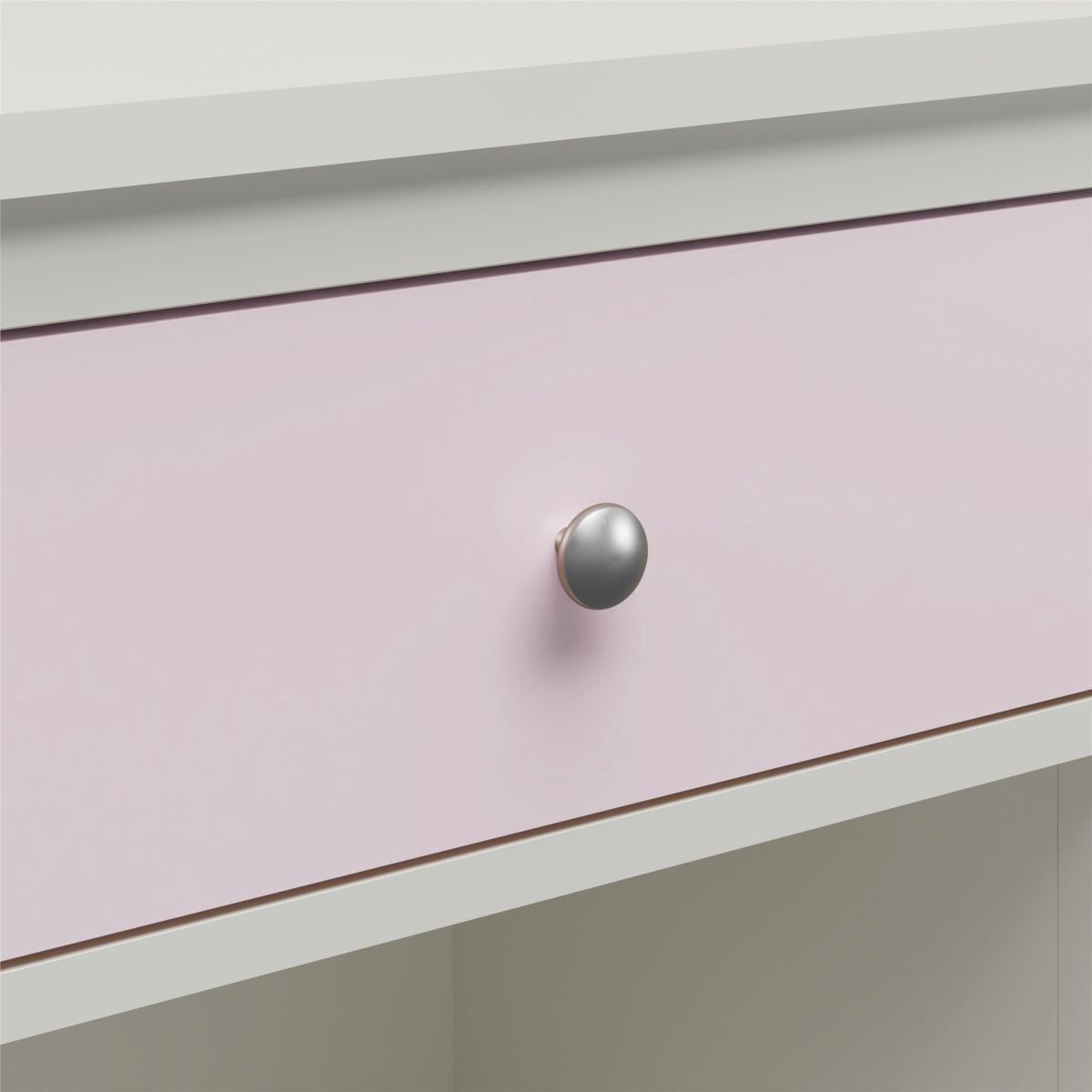 Monarch Hill Poppy Wooden Bedside Cabinet With 1 Drawer In Pink