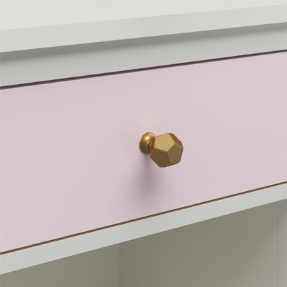 Monarch Hill Poppy Wooden Bedside Cabinet With 1 Drawer In Pink