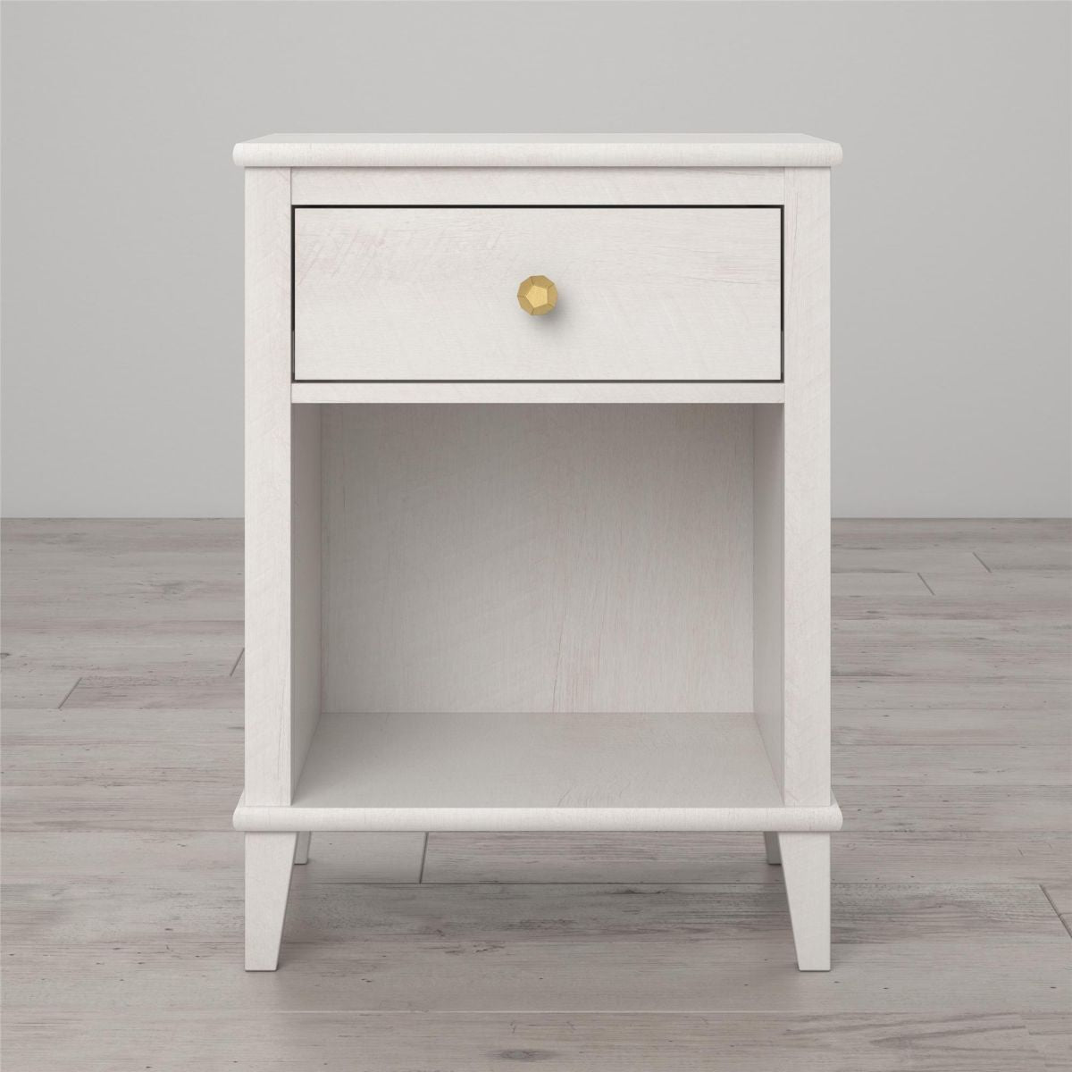 Monarch Hill Poppy Wooden Bedside Cabinet With 1 Drawer In White