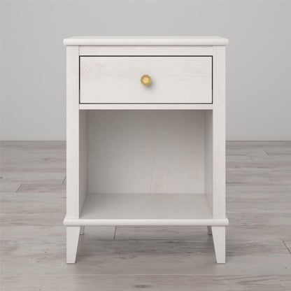 Monarch Hill Poppy Wooden Bedside Cabinet With 1 Drawer In White