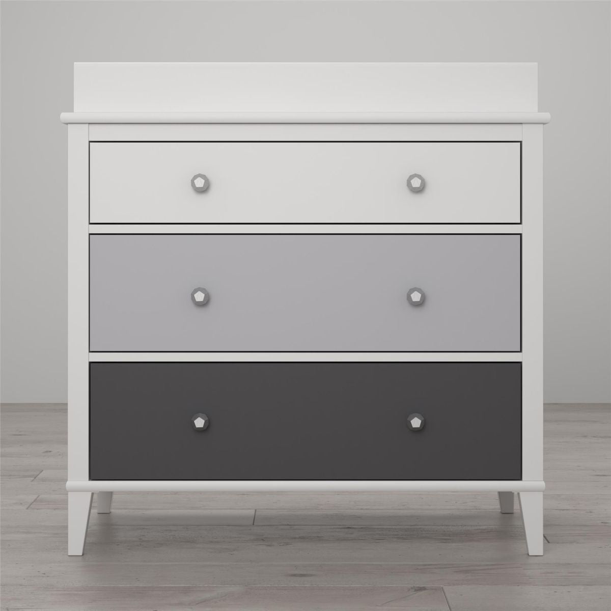 Monarch Hill Poppy Wooden Chest Of 3 Drawers With Changing Table In Grey