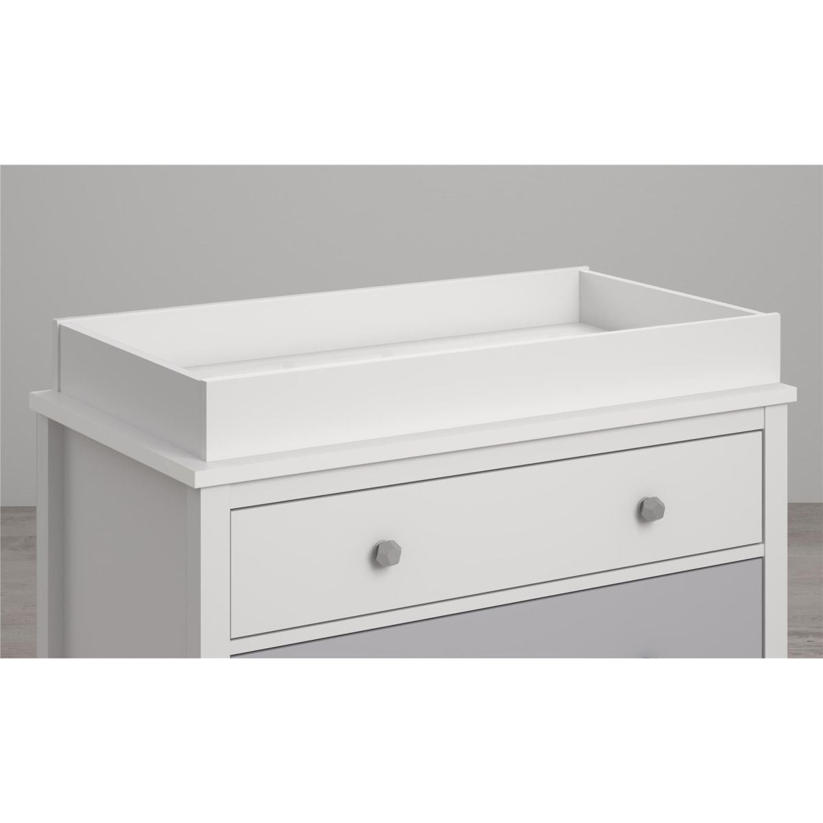 Monarch Hill Poppy Wooden Chest Of 3 Drawers With Changing Table In Grey