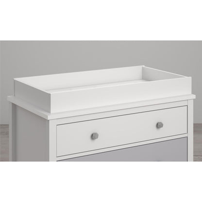 Monarch Hill Poppy Wooden Chest Of 3 Drawers With Changing Table In Grey