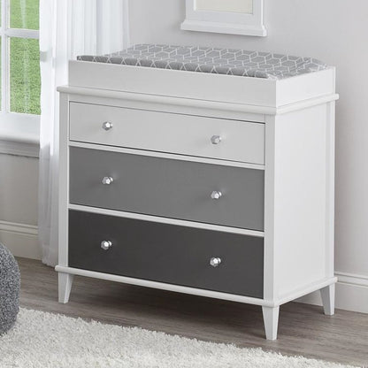 Monarch Hill Poppy Wooden Chest Of 3 Drawers With Changing Table In Grey