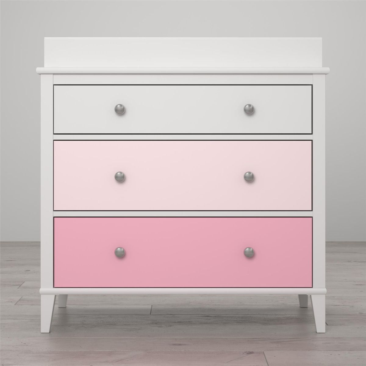 Monarch Hill Poppy Wooden Chest Of 3 Drawers With Changing Table In Pink