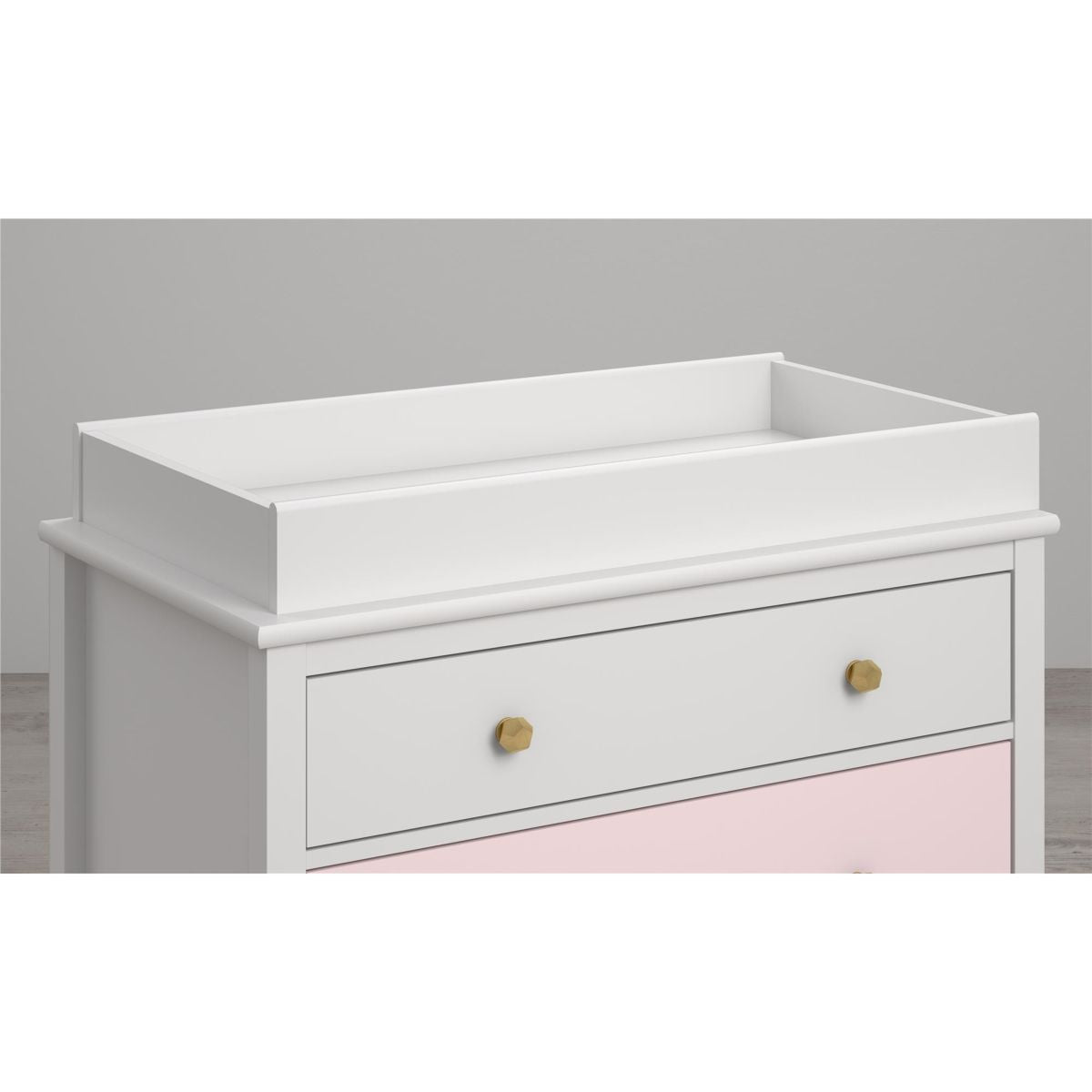 Monarch Hill Poppy Wooden Chest Of 3 Drawers With Changing Table In Pink