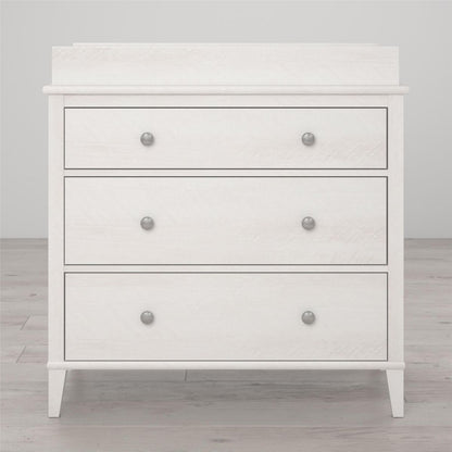 Monarch Hill Poppy Wooden Chest Of 3 Drawers With Changing Table In White