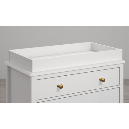 Monarch Hill Poppy Wooden Chest Of 3 Drawers With Changing Table In White