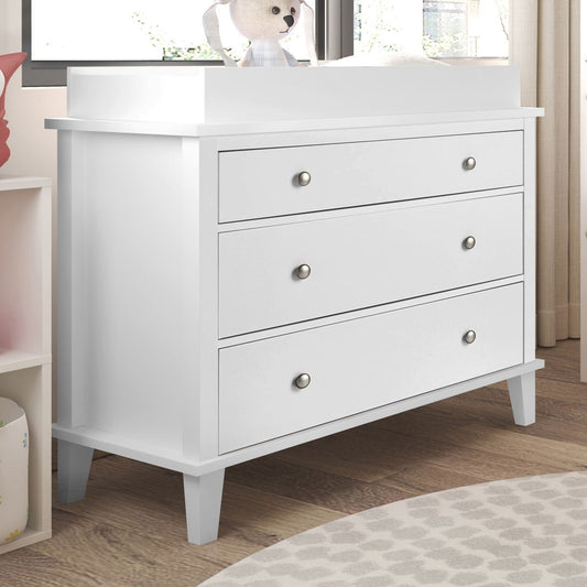 Monarch Hill Poppy Wooden Chest Of 3 Drawers With Changing Table In White