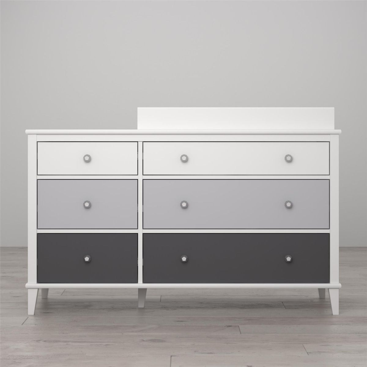 Monarch Hill Poppy Wooden Chest Of 6 Drawers With Changing Table In Grey