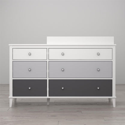 Monarch Hill Poppy Wooden Chest Of 6 Drawers With Changing Table In Grey