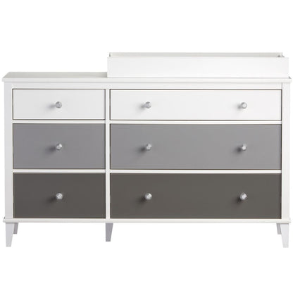Monarch Hill Poppy Wooden Chest Of 6 Drawers With Changing Table In Grey