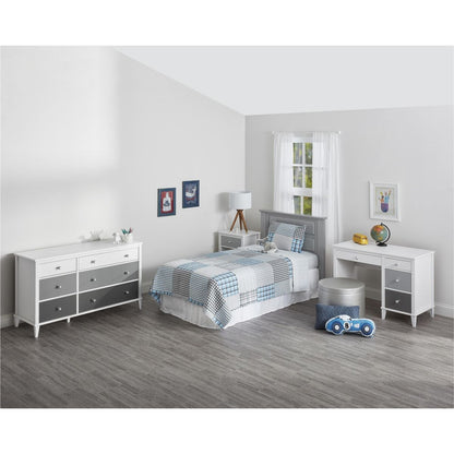 Monarch Hill Poppy Wooden Chest Of 6 Drawers With Changing Table In Grey