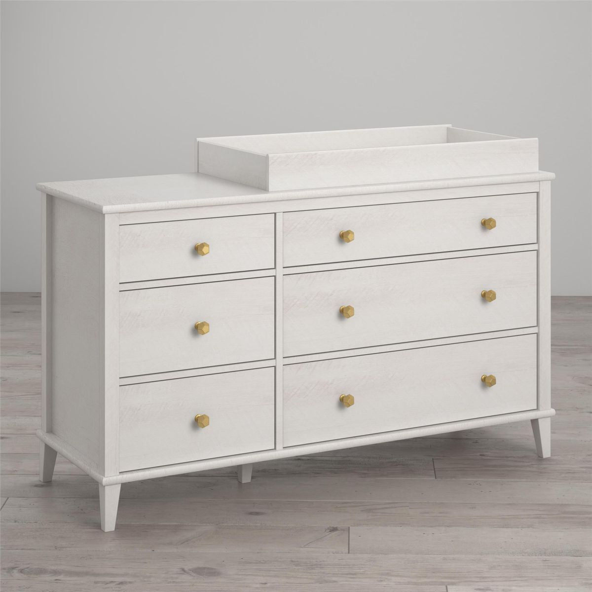 Monarch Hill Poppy Wooden Chest Of 6 Drawers With Changing Table In White