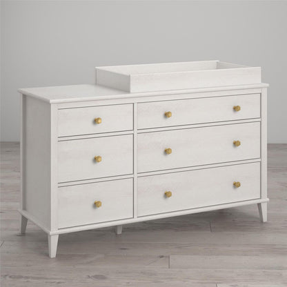 Monarch Hill Poppy Wooden Chest Of 6 Drawers With Changing Table In White