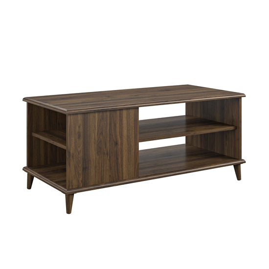 Farnsworth Wooden Coffee Table With Shelf In Walnut