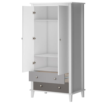 Monarch Hill Poppy Wardrobe With 2 Doors And 2 Drawers In Grey