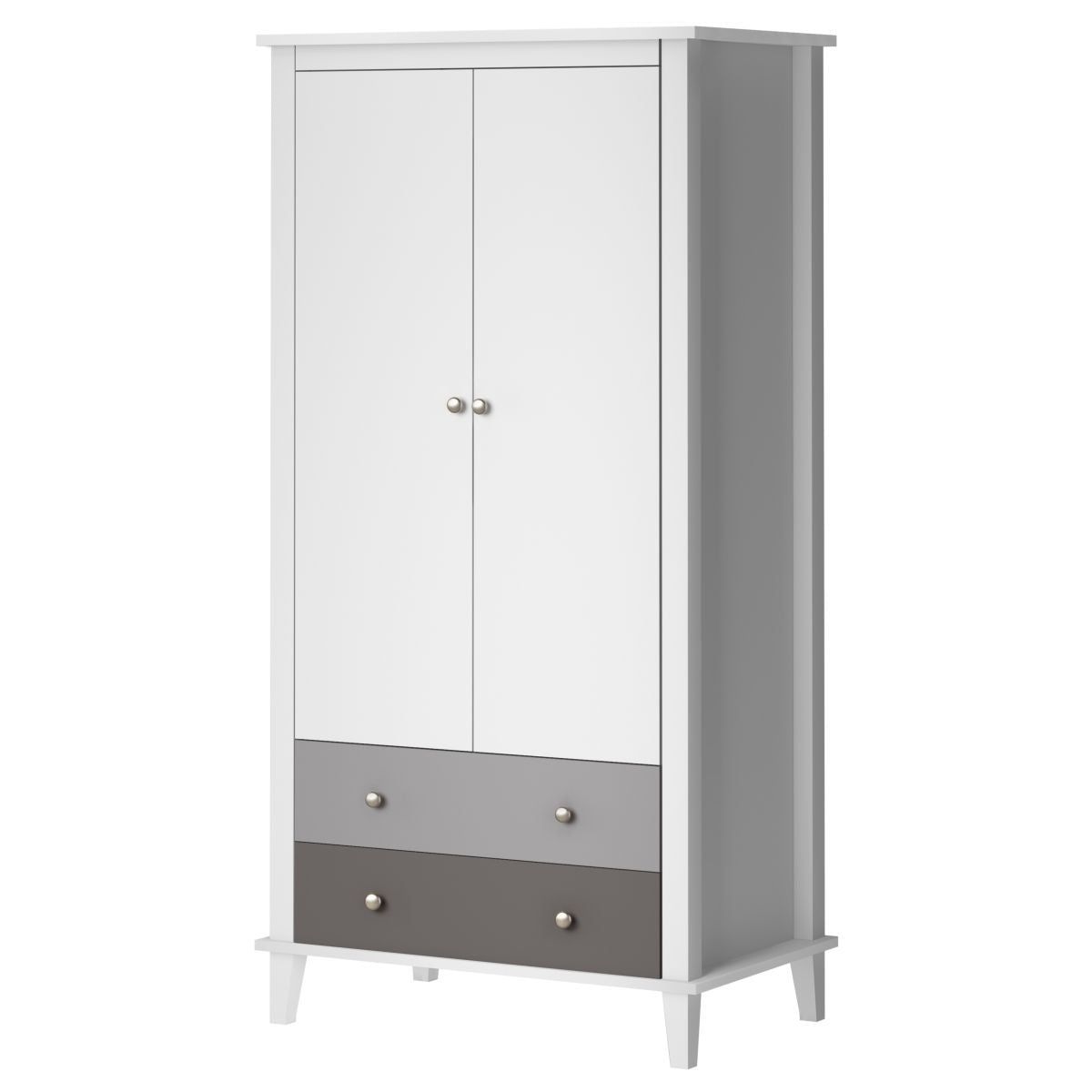 Monarch Hill Poppy Wardrobe With 2 Doors And 2 Drawers In Grey