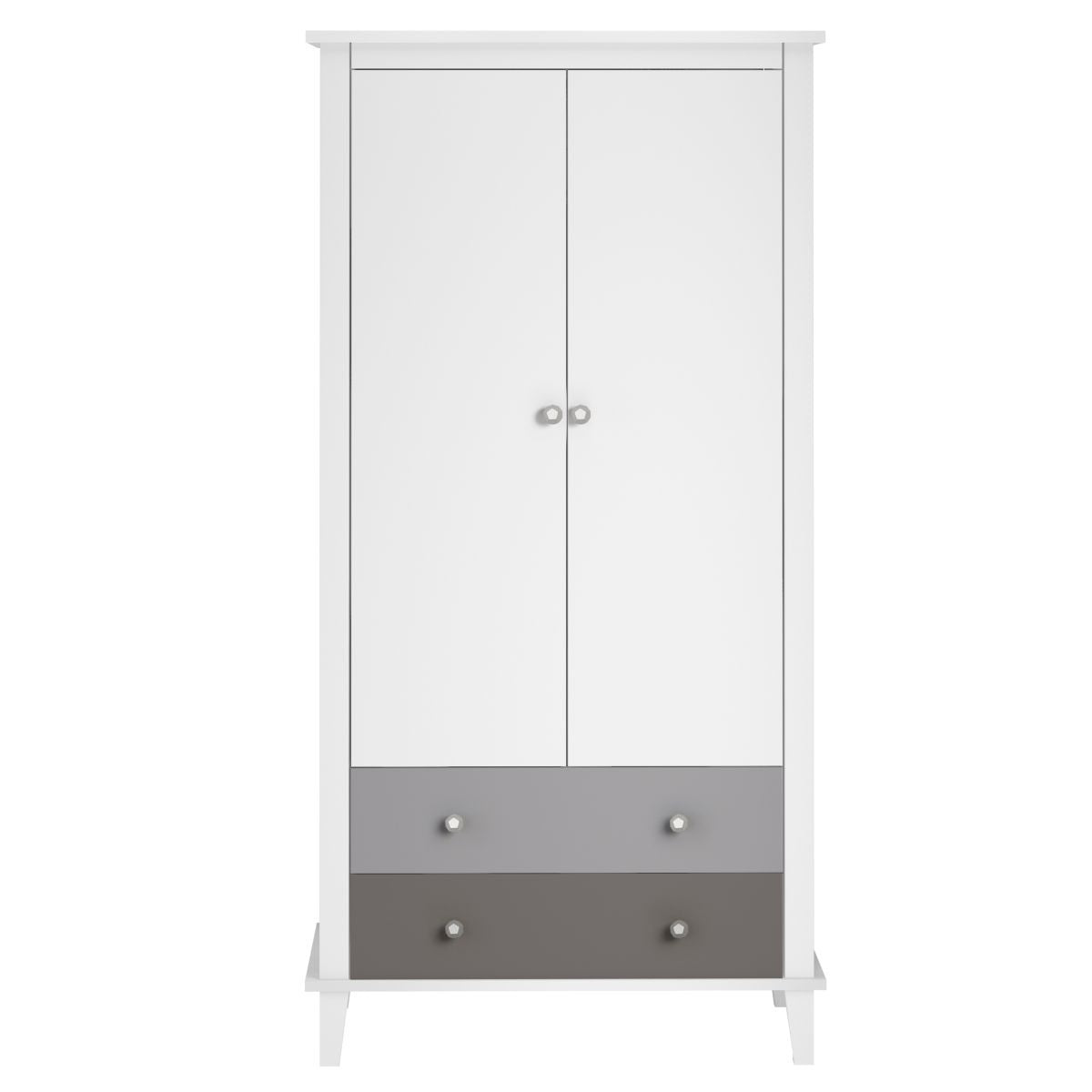 Monarch Hill Poppy Wardrobe With 2 Doors And 2 Drawers In Grey