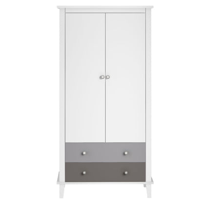 Monarch Hill Poppy Wardrobe With 2 Doors And 2 Drawers In Grey