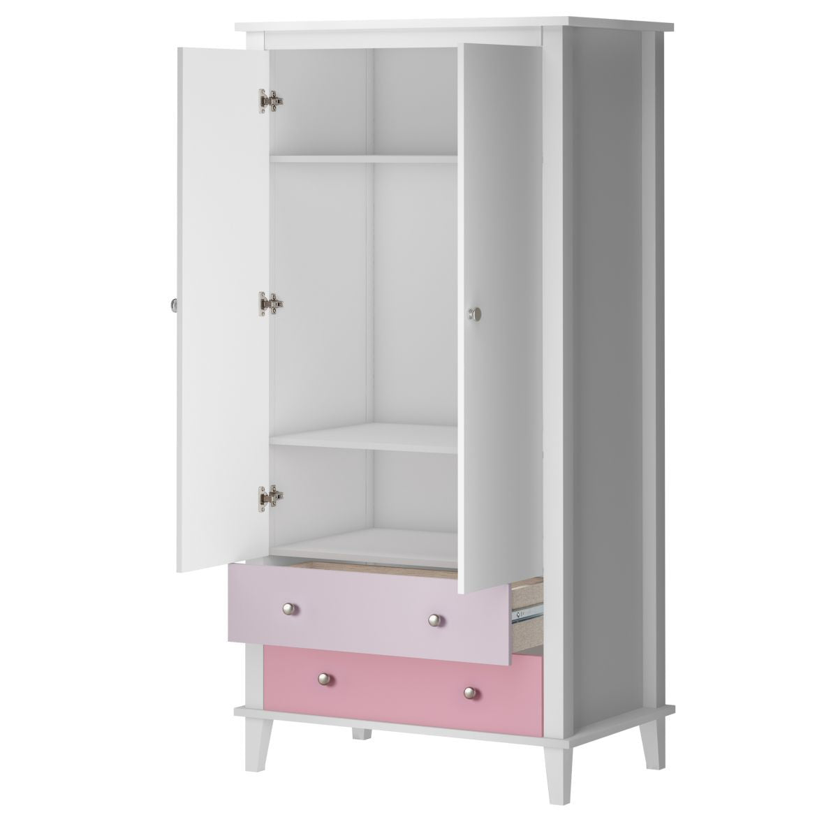 Monarch Hill Poppy Wardrobe With 2 Doors And 2 Drawers In Pink