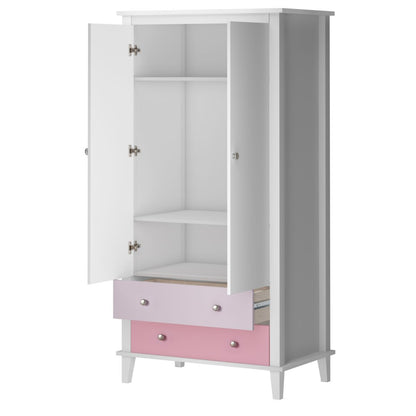 Monarch Hill Poppy Wardrobe With 2 Doors And 2 Drawers In Pink